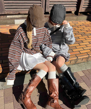 マルチボーダービッグポロシャツ