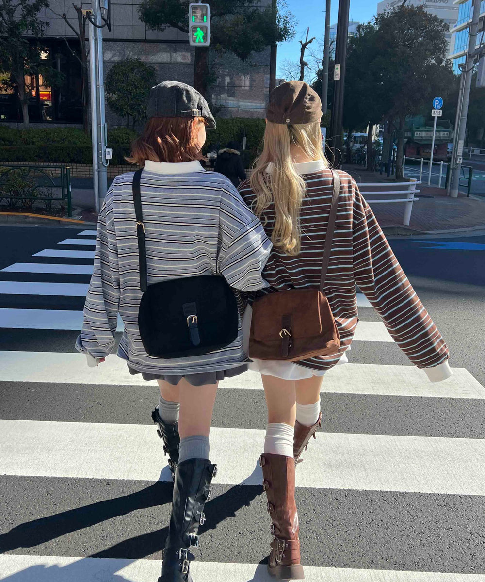 マルチボーダービッグポロシャツ