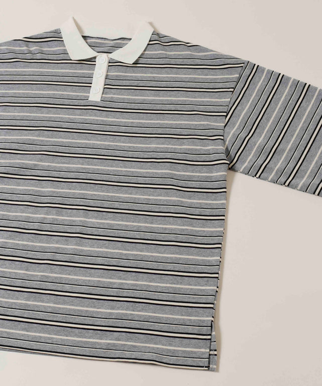 マルチボーダービッグポロシャツ