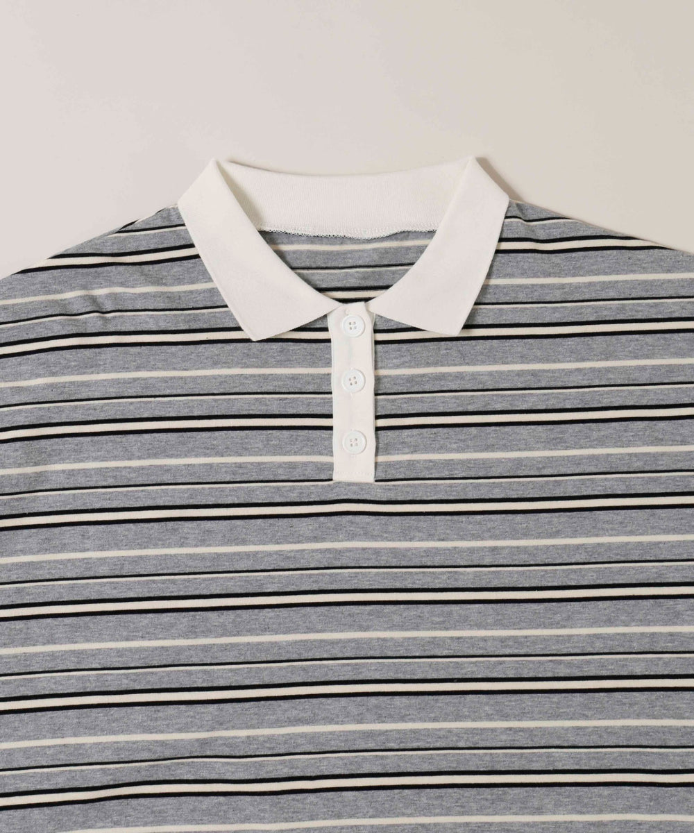 マルチボーダービッグポロシャツ
