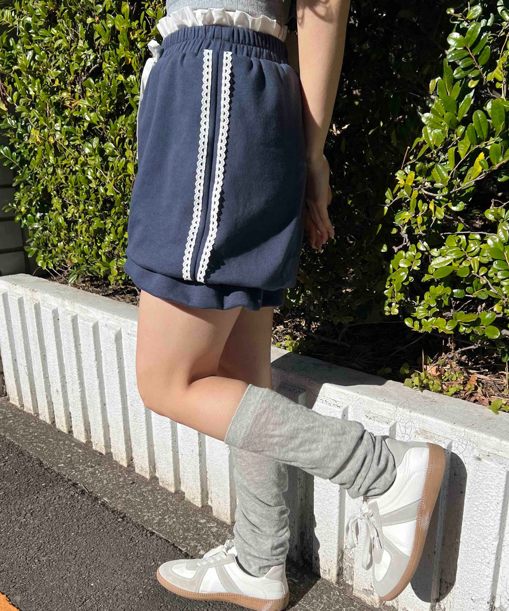 レースラインバルーンショートパンツ
