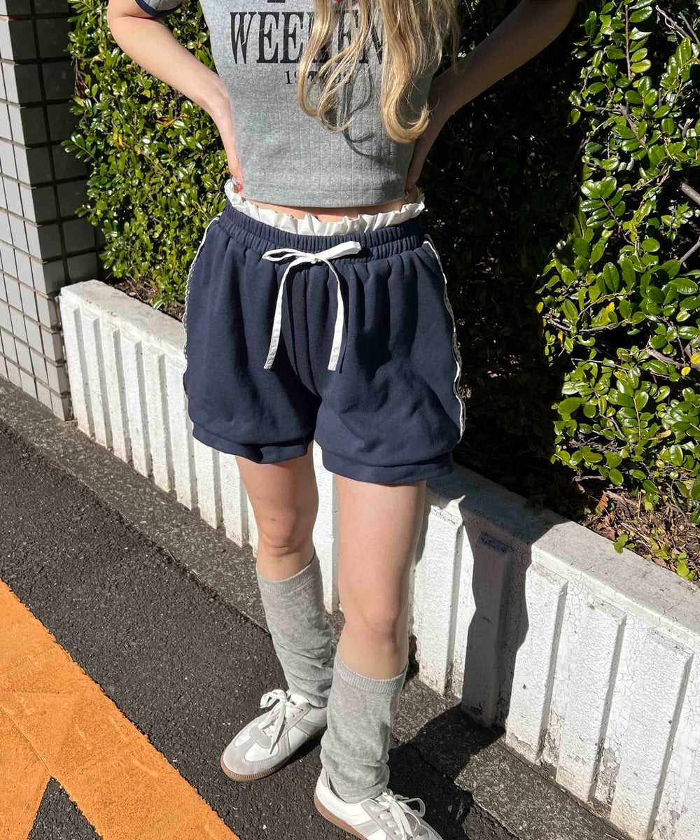 レースラインバルーンショートパンツ