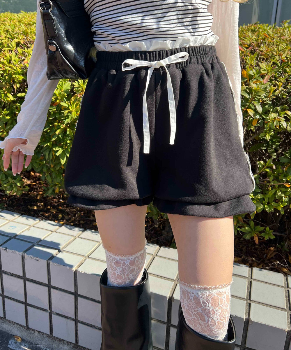 レースラインバルーンショートパンツ