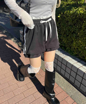 レースラインバルーンショートパンツ