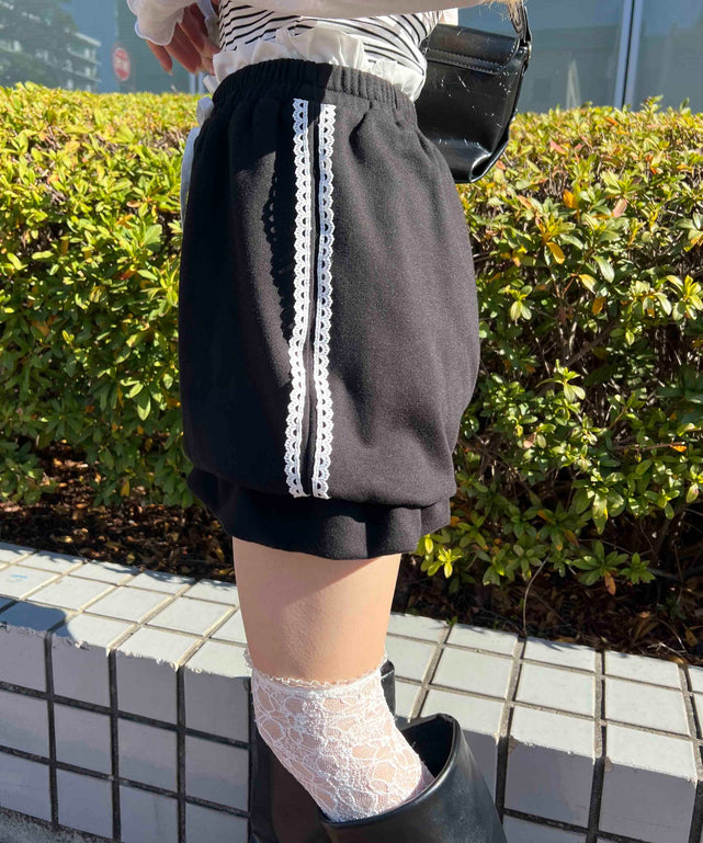 レースラインバルーンショートパンツ