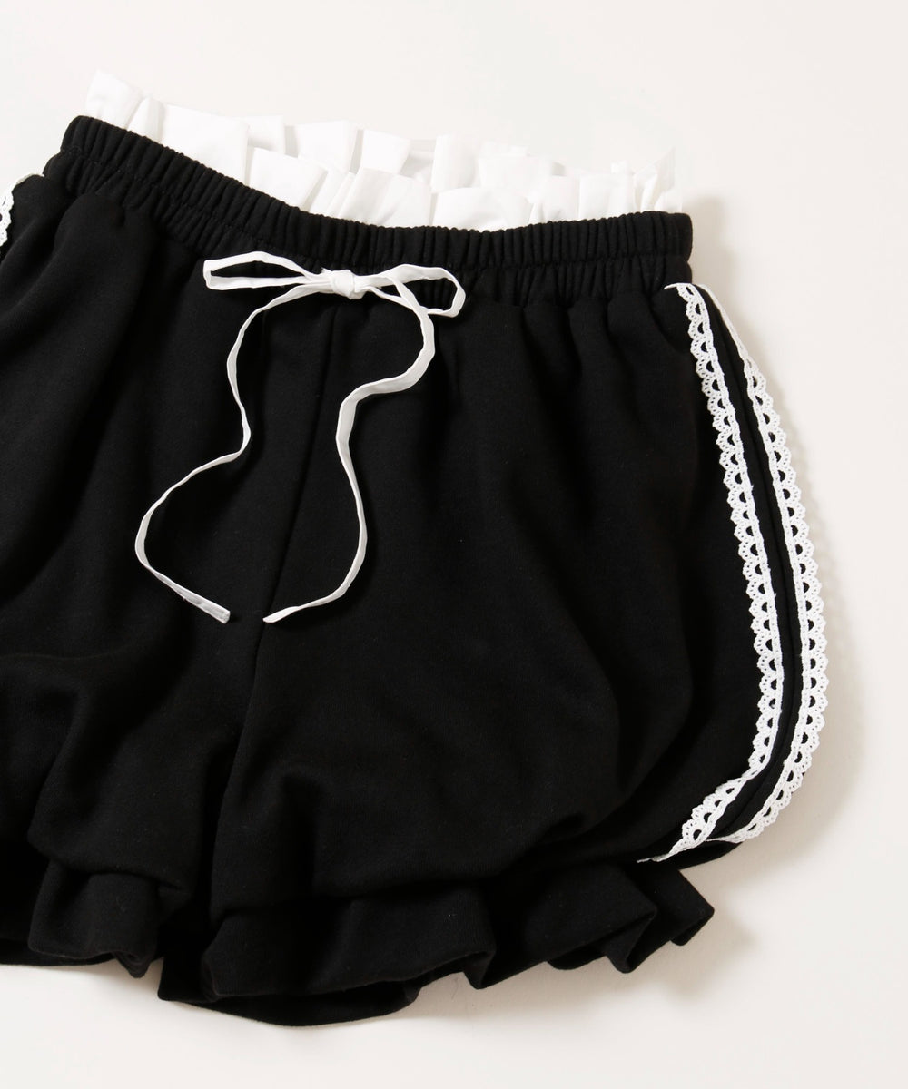 レースラインバルーンショートパンツ