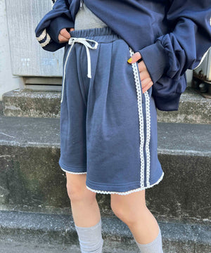 レースパイピングハーフパンツ