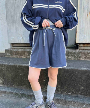 レースパイピングハーフパンツ