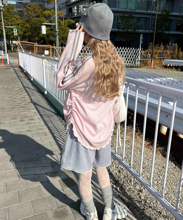 レースパイピングハーフパンツ