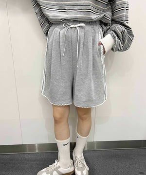 レースパイピングハーフパンツ