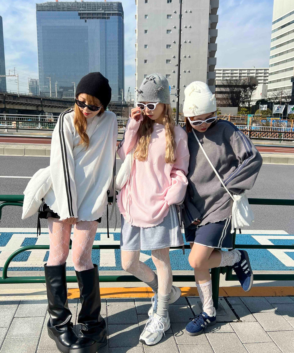 レースパイピングハーフパンツ