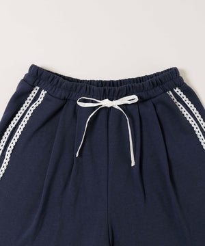 レースパイピングハーフパンツ