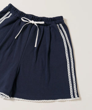 レースパイピングハーフパンツ