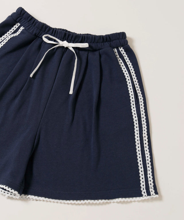 レースパイピングハーフパンツ