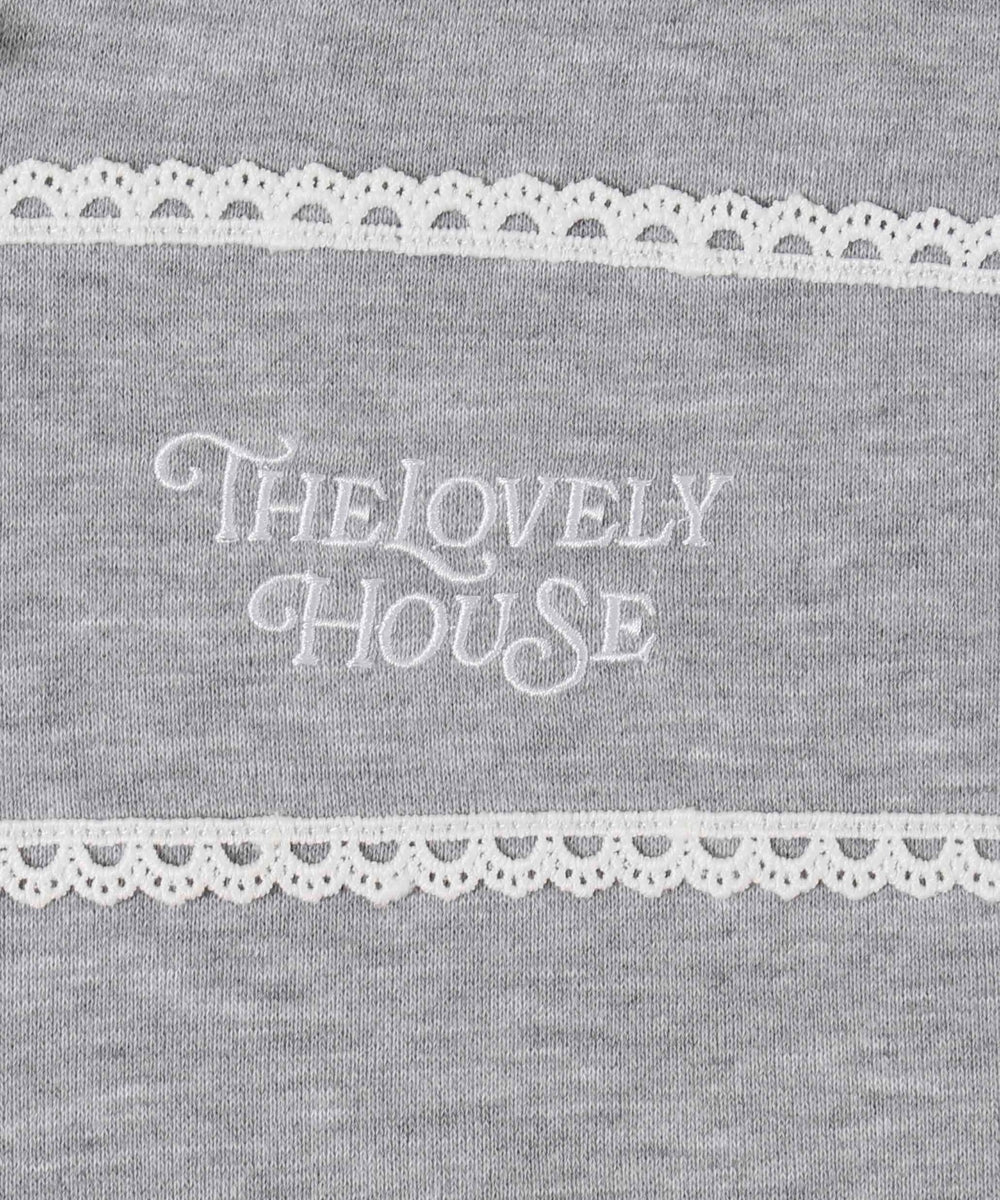 レースパイピングジップパーカー