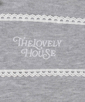 レースパイピングジップパーカー