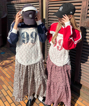 レース切り替えユニフォームロンT