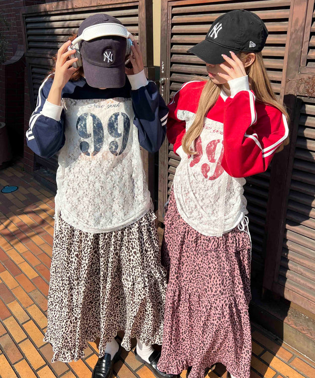 レース切り替えユニフォームロンT