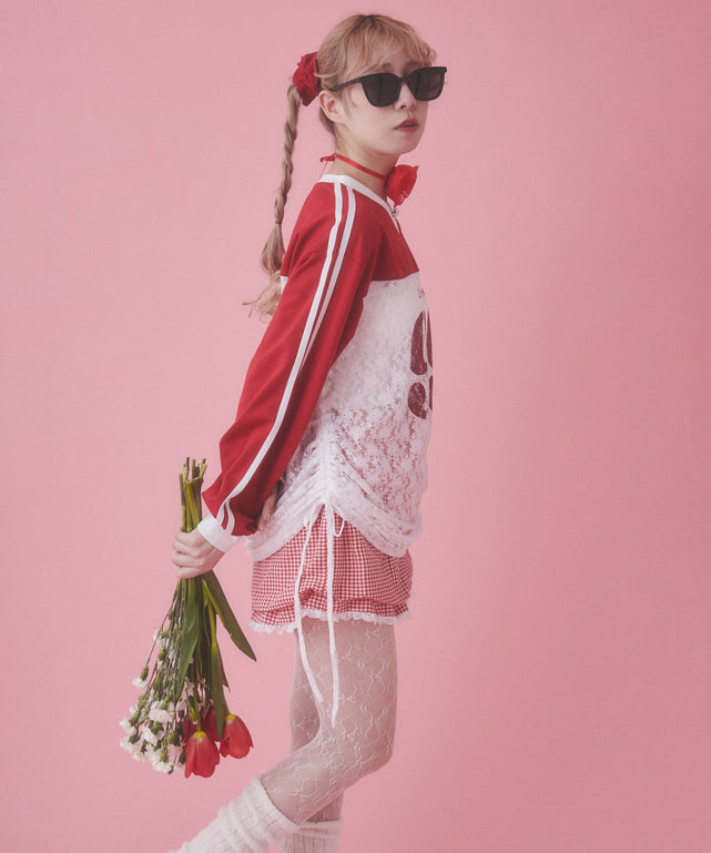 レース切り替えユニフォームロンT