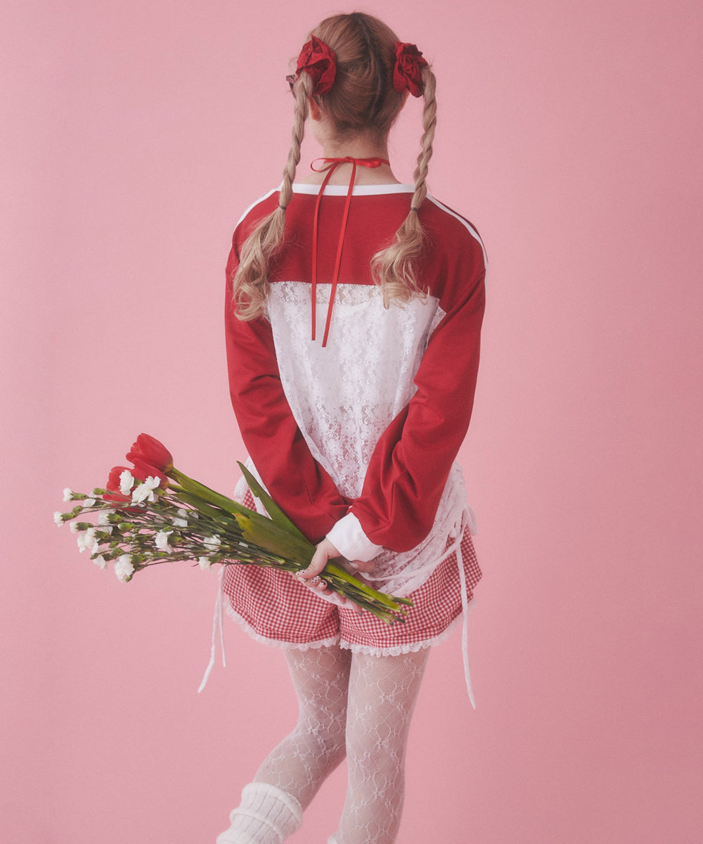 レース切り替えユニフォームロンT