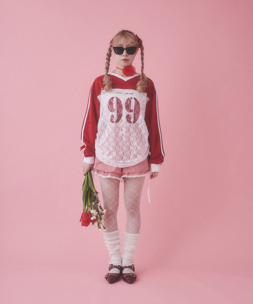 レース切り替えユニフォームロンT