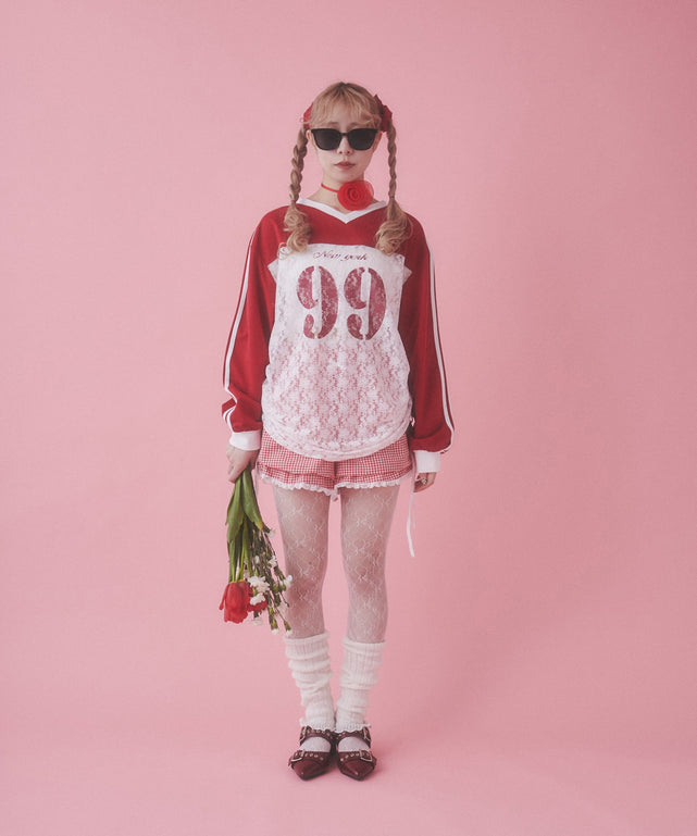 レース切り替えユニフォームロンT