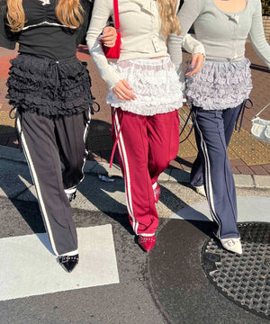 レースライントラックパンツ