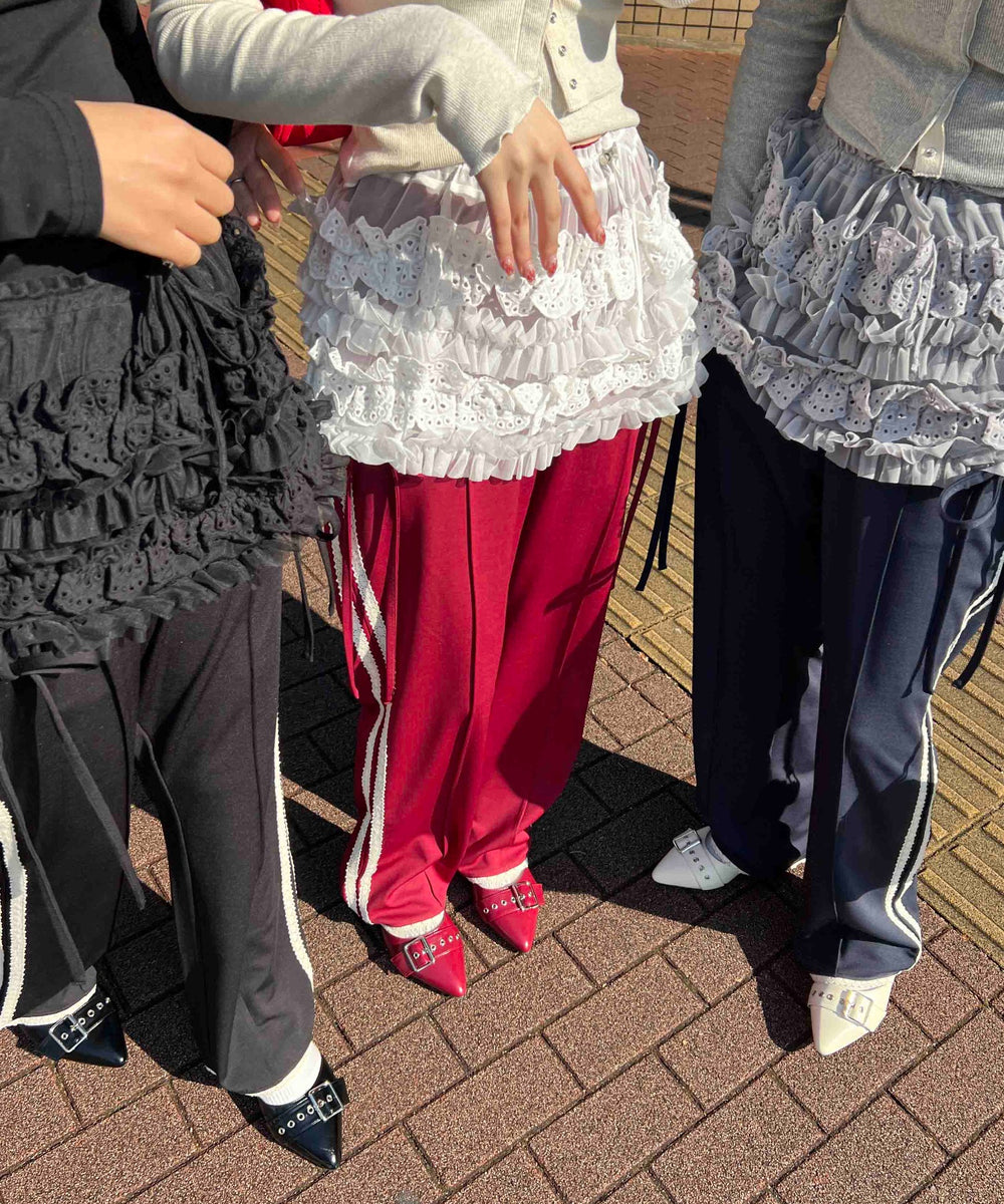 レースライントラックパンツ