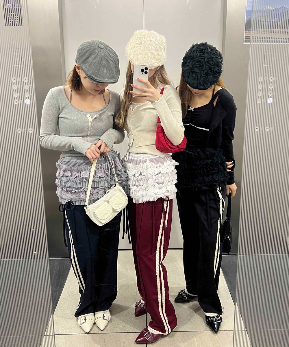 レースライントラックパンツ