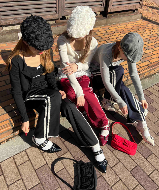 レースライントラックパンツ