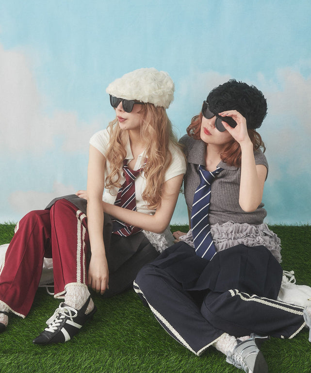 レースライントラックパンツ