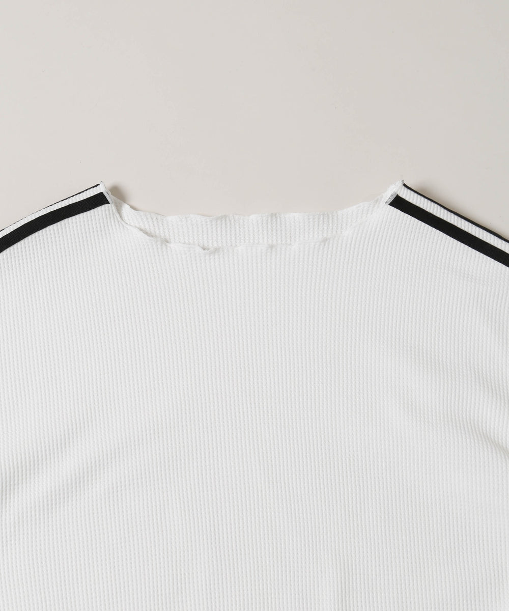 サイドドロスト2ラインワッフルロンT