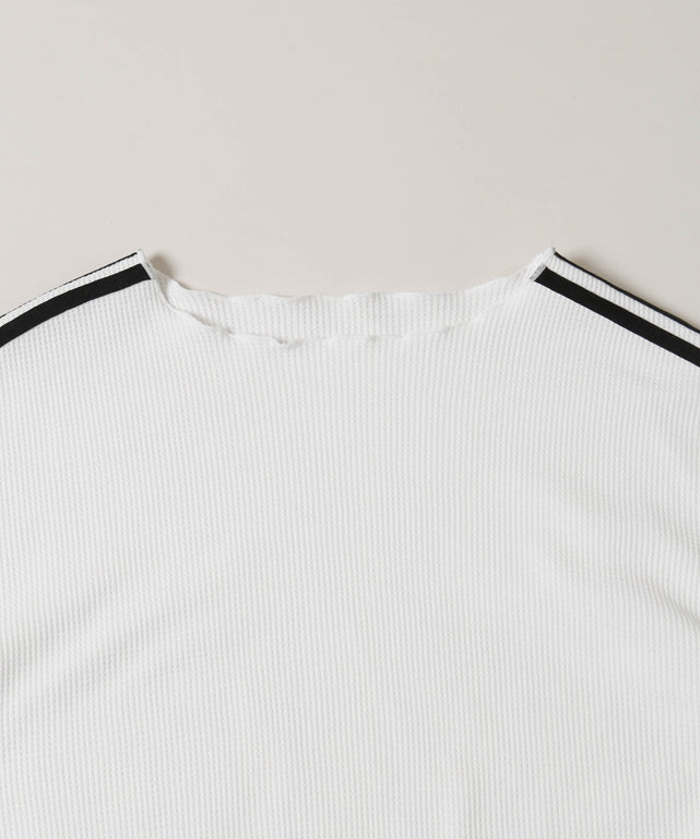 サイドドロスト2ラインワッフルロンT