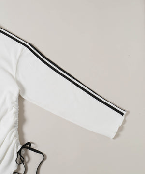 サイドドロスト2ラインワッフルロンT