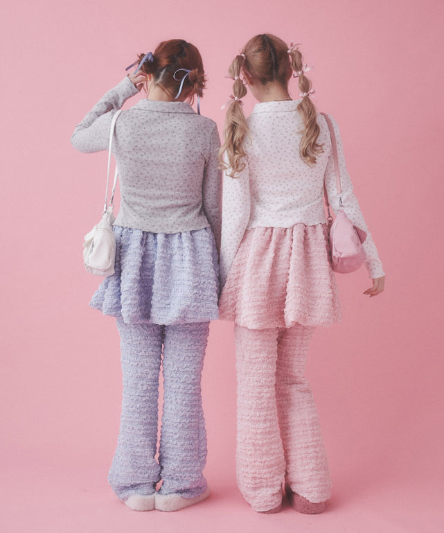 クリンクルフレアパンツ