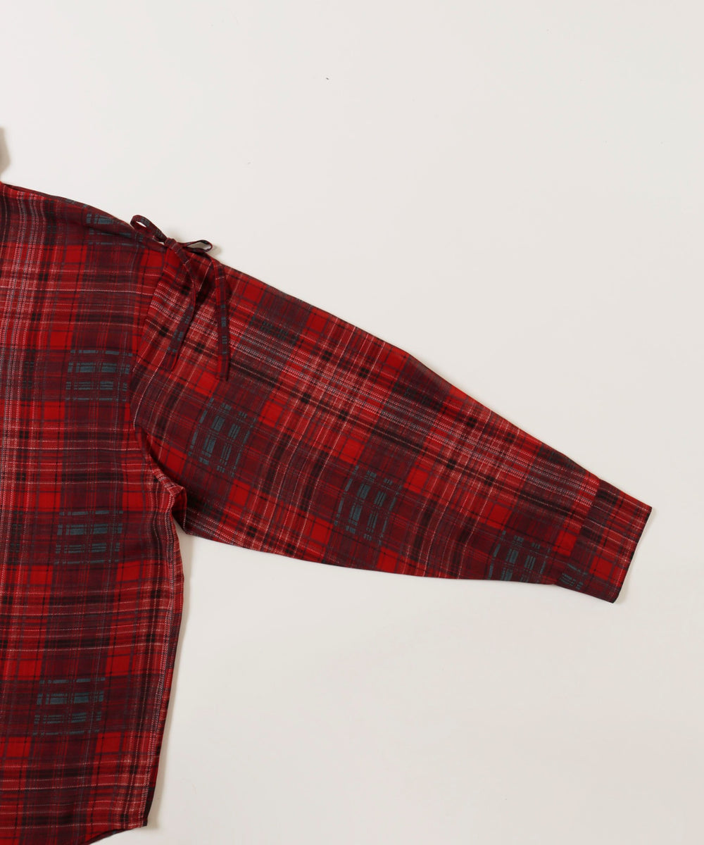 シアーチェックリボンビッグシャツ