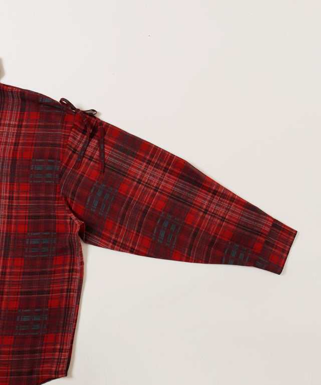 シアーチェックリボンビッグシャツ