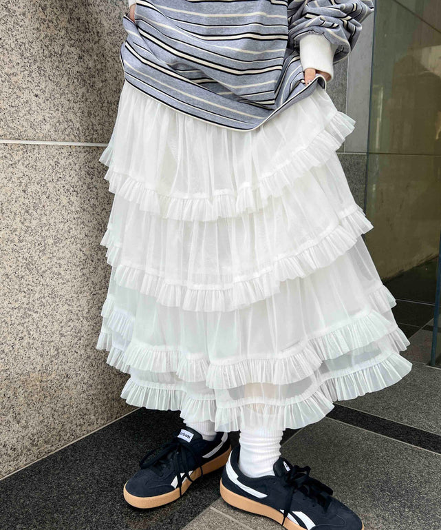 Ch!iii ホワイト ロングスカート 白スカート専門通販サイトshirocode | 白スカート専門店ならでは