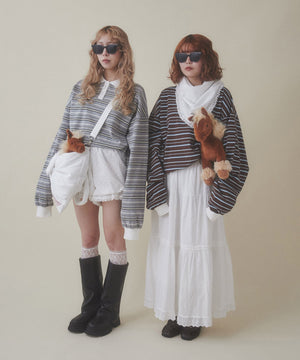 コットンレースロングスカート