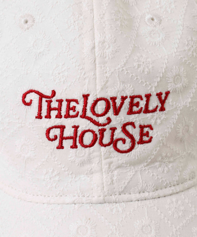 サイドリボンコットンレースキャップ