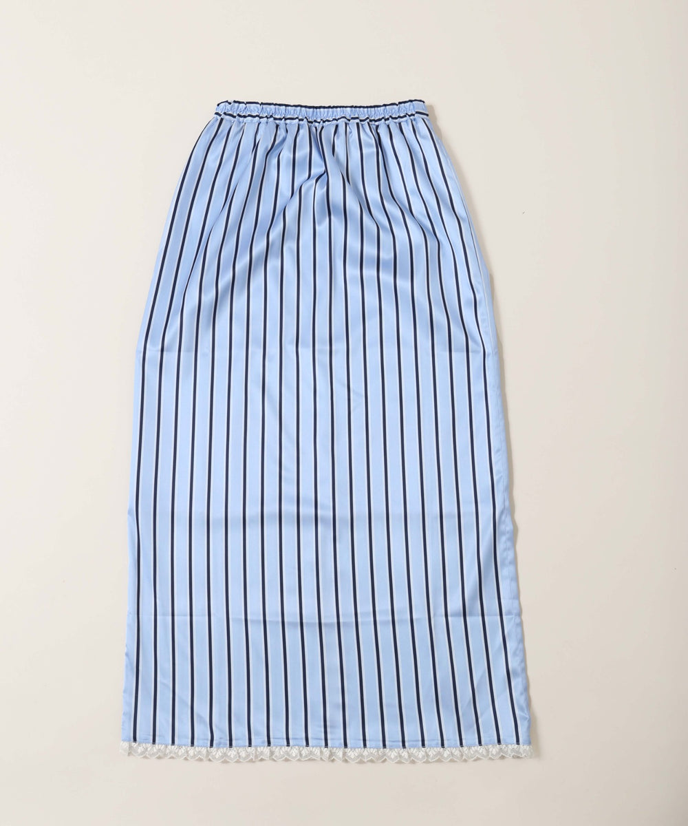 シアーエプロンセットサテンロングスカート