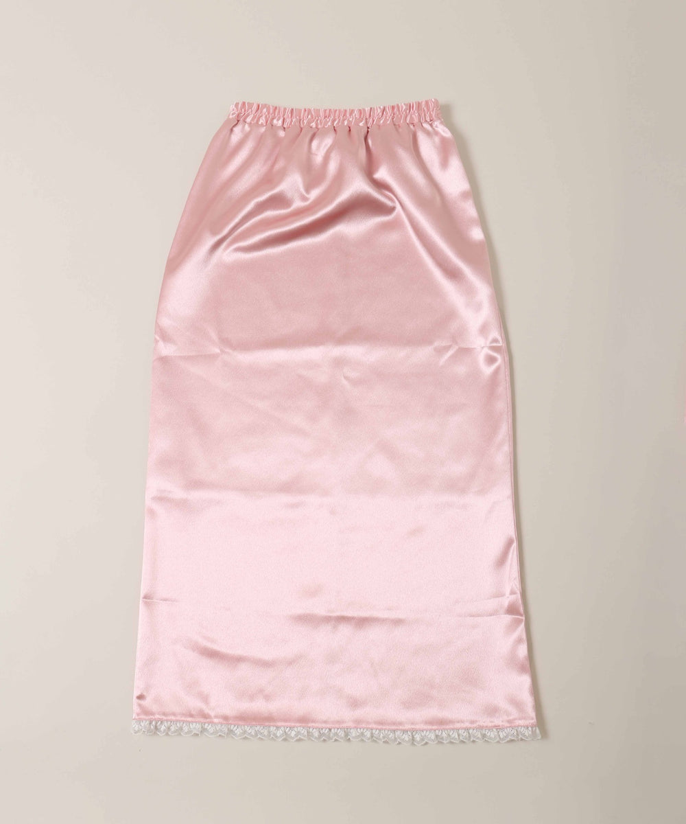 シアーエプロンセットサテンロングスカート