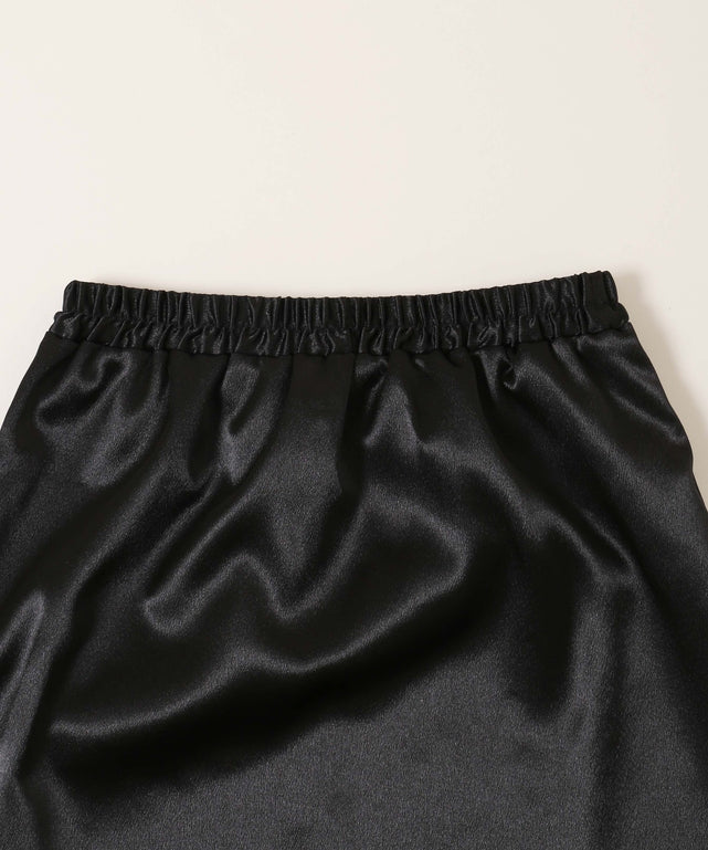 シアーエプロンセットサテンロングスカート