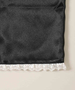 シアーエプロンセットサテンロングスカート