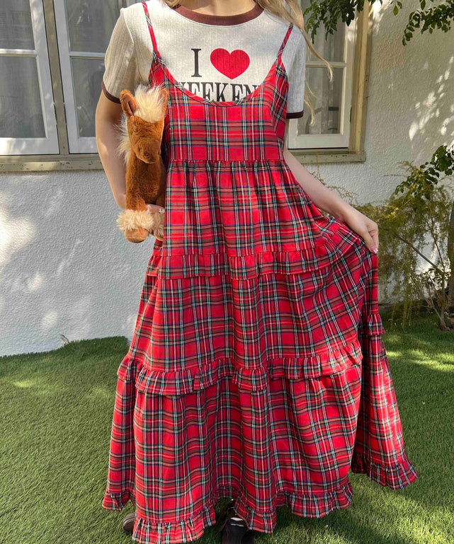 ボリュームティアードワンピース