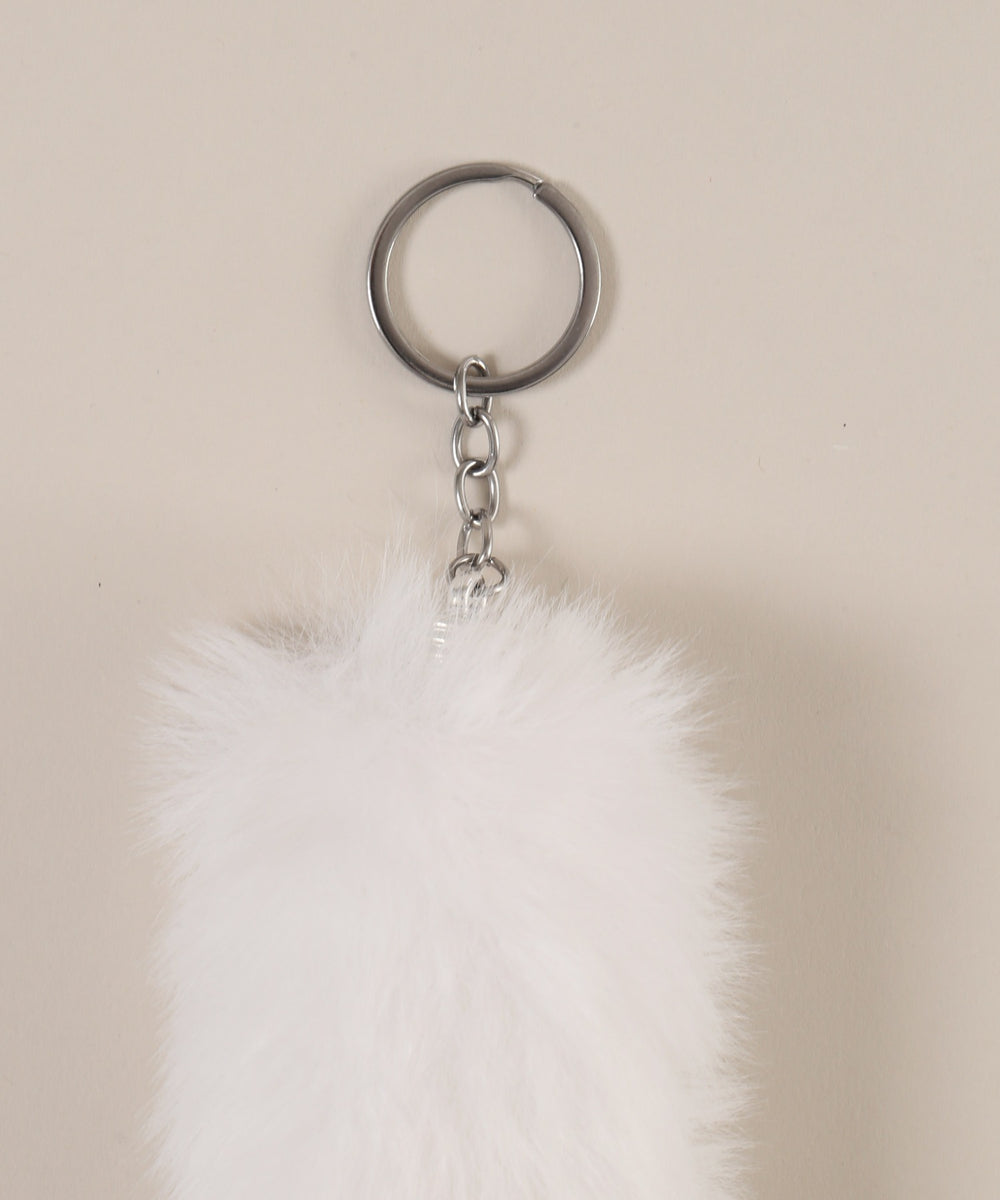 フェイクファーミニしっぽキーホルダー