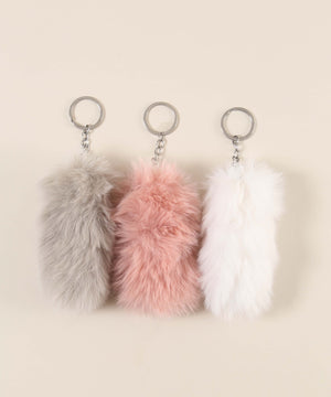 フェイクファーミニしっぽキーホルダー
