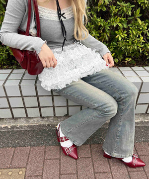 ホワイト モデル：160㎝ F着用