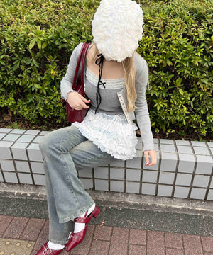 ホワイト モデル：160㎝ F着用