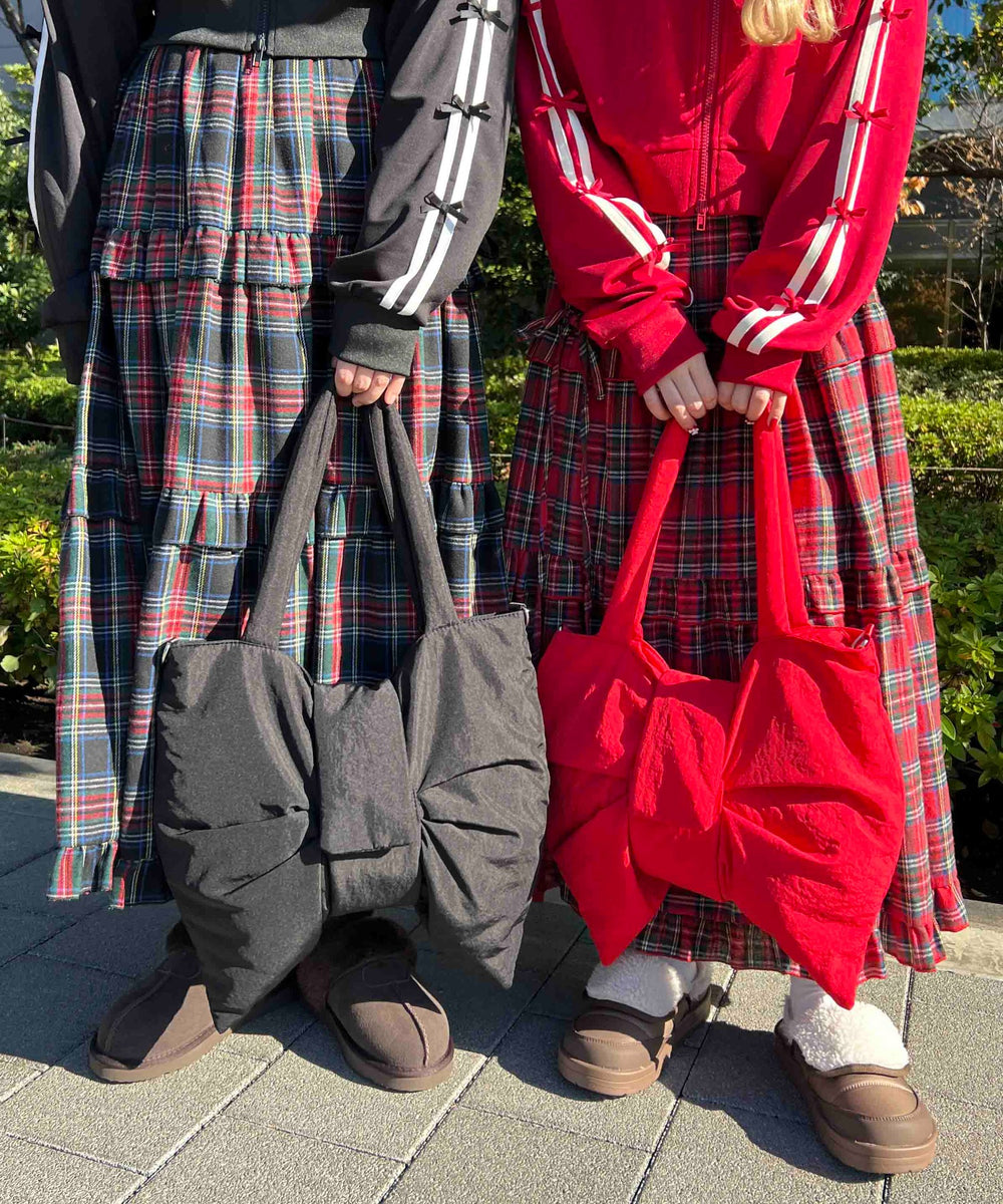 パテッドリボンショルダーバッグ